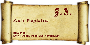 Zach Magdolna névjegykártya